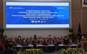 Kasek bersama Kabag dan Staf BMN Bawaslu Provinsi Gorontalo Hadiri Rapat Koordinasi