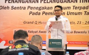 Bawaslu Provinsi Gorontalo Gelar Rakernis Penanganan Pelanggaran Tindak Pidana Pemilu Dengan Sentra Gakkumdu