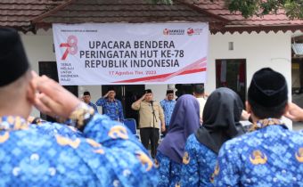 GELORAKAN SEMANGAT PERJUANGAN, BAWASLU LAKSANAKAN UPACARA HUT RI KE 78