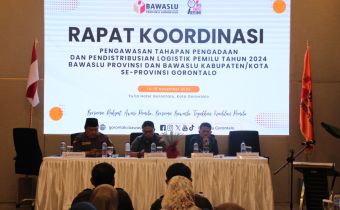 Bawaslu Provinsi Gorontalo Gelar Rakor Pengawasan Tahapan Pengadaan dan Pendistribusian Logistik Pemilu