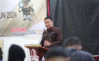 Nikson Entengo Buka Rapat Koordinasi Pengawasan Logistik Pemilu 2024 yang diselenggarakan oleh Bawaslu Kabupaten Gorontalo Utara