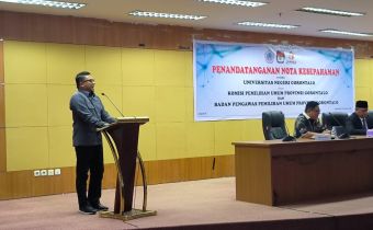 Bawaslu Provinsi Tandatangani Nota Kesepahaman bersama Universitas Negeri Gorontalo