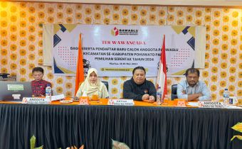 Amin Tinjau Langsung Pelaksanaan Tes Wawancara Calon Anggota Panwaslu Kecamatan