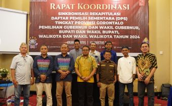 Pastikan Akurasi Data Pemilih : Bawaslu Provinsi Gorontalo Hadiri Rapat Koordinasi Sinkronisasi DPS