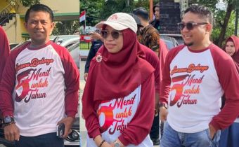 BAWASLU PROVINSI GORONTALO HADIRI PAWAI MERDEKA MEMILIH UNTUK PEMILIHAN SERENTAK 2024