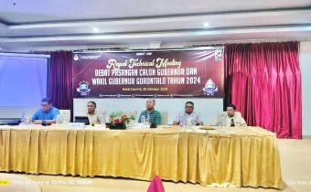 Bawaslu Provinsi Gorontalo Hadiri Rapat Persiapan Debat Pilgub 2024