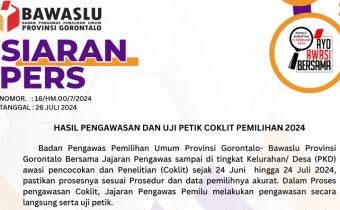 RILIS MEDIA HASIL PENGAWASAN DAN UJI PETIK COKLIT PEMILIHAN 2024