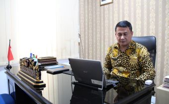 Kasek Bawaslu Provinsi Gorontalo Ikuti Kegiatan Pengumuman Penempatan CPNS Ikatan Dinas (PKN STAN) TA. 2021