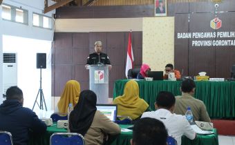 Bawaslu Provinsi Gorontalo Gelar Rapat Pengendalian dan Pemantauan Kegiatan Bersama Bawalu Kabupaten/Kota