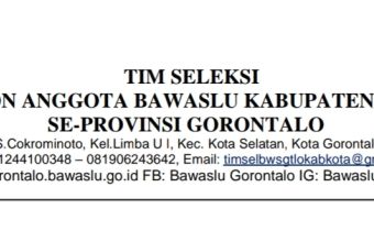 PENGUMUMAN HASIL TES KESEHATAN DAN TES WAWANCARA  CALON ANGGOTA BAWASLU KABUPATEN/KOTA SE-PROVINSI GORONTALO