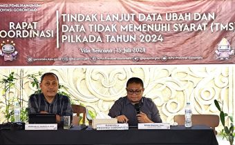 Bawaslu Provinsi Gorontalo Hadiri Rakor Tindak Lanjut Data TMS dari KPU RI