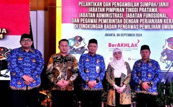 Nikson Entengo Hadiri Pelantikan Pejabat di Lingkungan Bawaslu