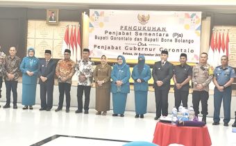 Idris Usuli, menghadiri acara pengukuhan Penjabat Sementara (Pjs) Bupati