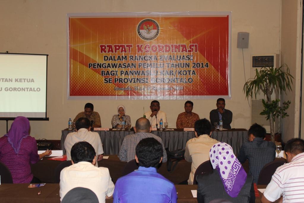 Rapat Koordinasi Evaluasi Panwaslu Kabupaten/Kota se - Provinsi Gorontalo