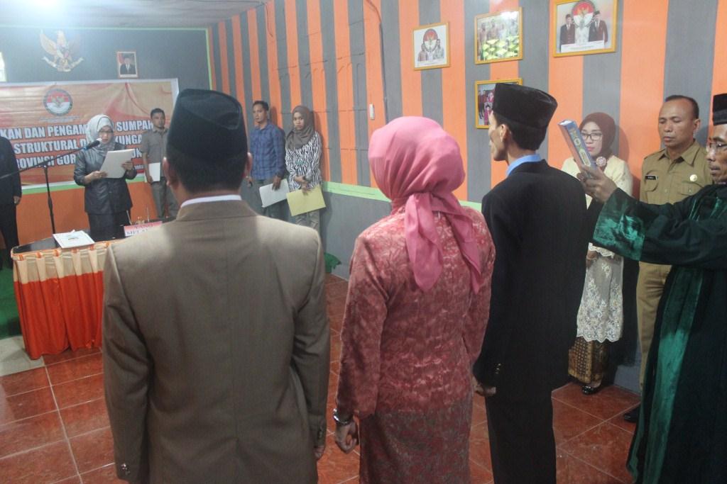 Bawaslu Gorontalo Lantik Tiga Pejabat Struktural