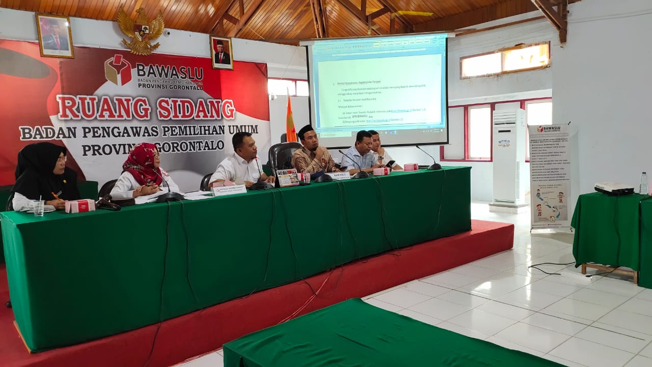 Bawaslu Provinsi Gorontalo Sosialisasikan Secara Internal Aplikasi Sistem Informasi Penyelesaian Sengketa (SIPS).