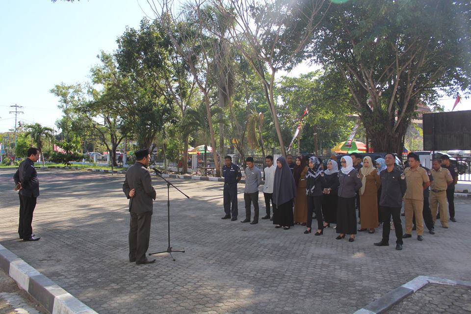 Jaga Semangat Kerja, Sekretariat Bawaslu Provinsi Gorontalo Rutin Gelar Apel Pagi