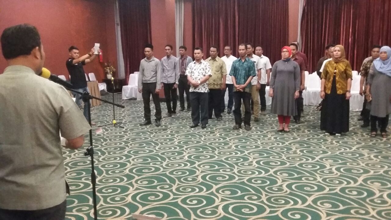 Jelang Pelantikan Panwaslu Kabupaten/Kota, Bawaslu Gorontalo Lakukan Gladi Pelantikan