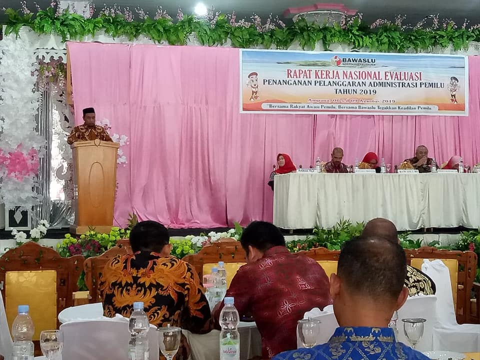 Pimpinan Bawaslu Provinsi Gorontalo Hadiri Rapat Kerja Nasional Evaluasi Penanganan Pelanggaran Administrasi Pemilu 2019