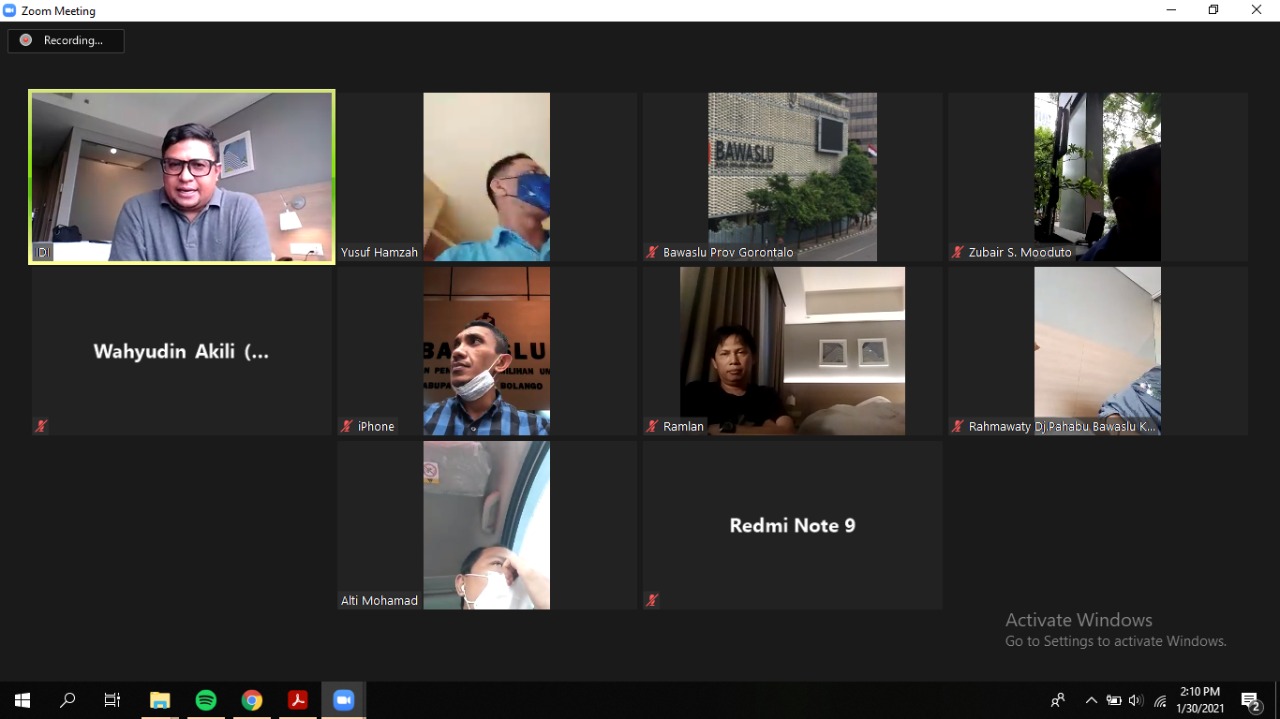 Tindaklanjuti Pertemuan Bersama Bawaslu RI idris undang Bawaslu Kabupaten