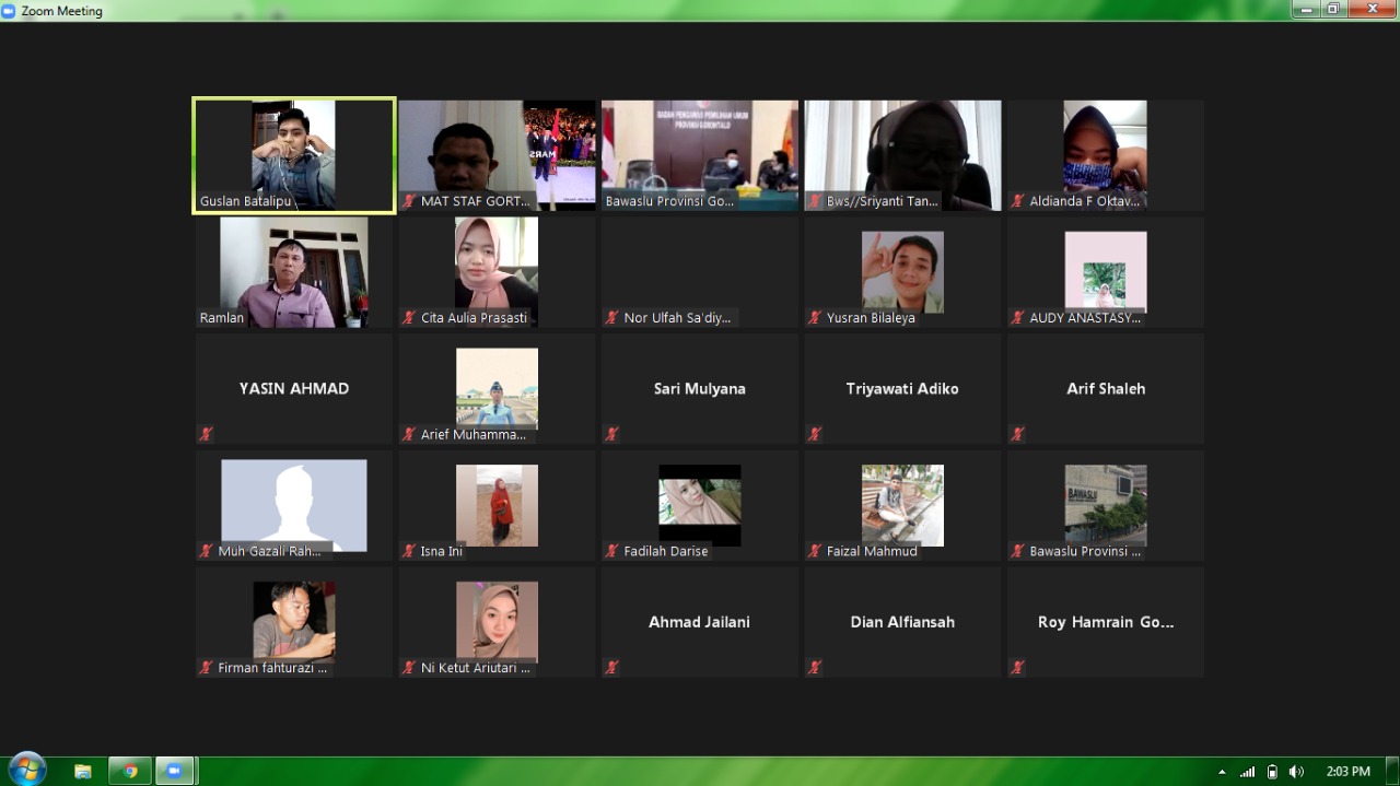Memberi Pengantar Pada Webinar Nasional, J. Umar Paparkan Peran Pemuda