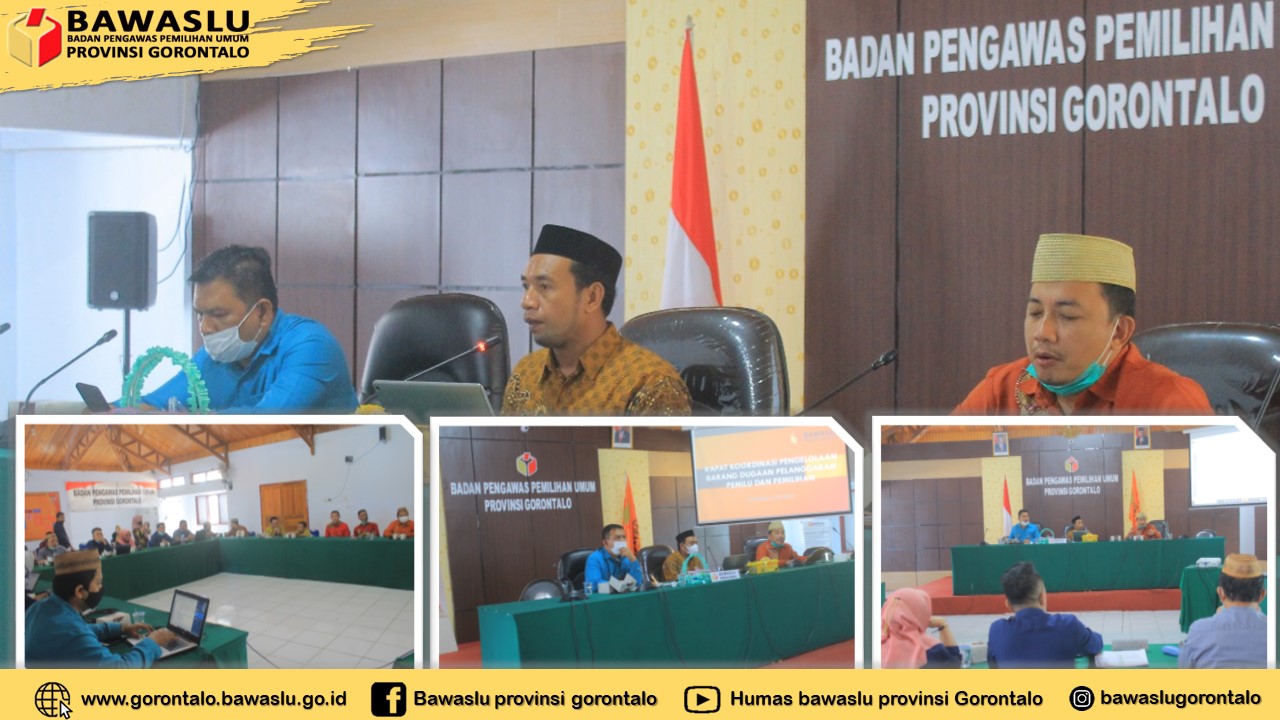 Bawaslu Provinsi Gorontalo Gelar Rakor Pengelolaan Barang Dugaan Pelanggaran Pemilu/Pemilihan