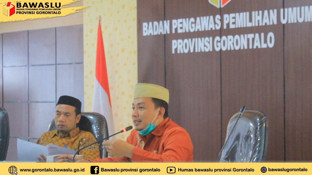 Kabag Nandar : Memandu Rakor Pengelolaan Barang Dugaan Pelanggaran Pemilu/Pemilihan Bawaslu Se Provinsi Gorontalo
