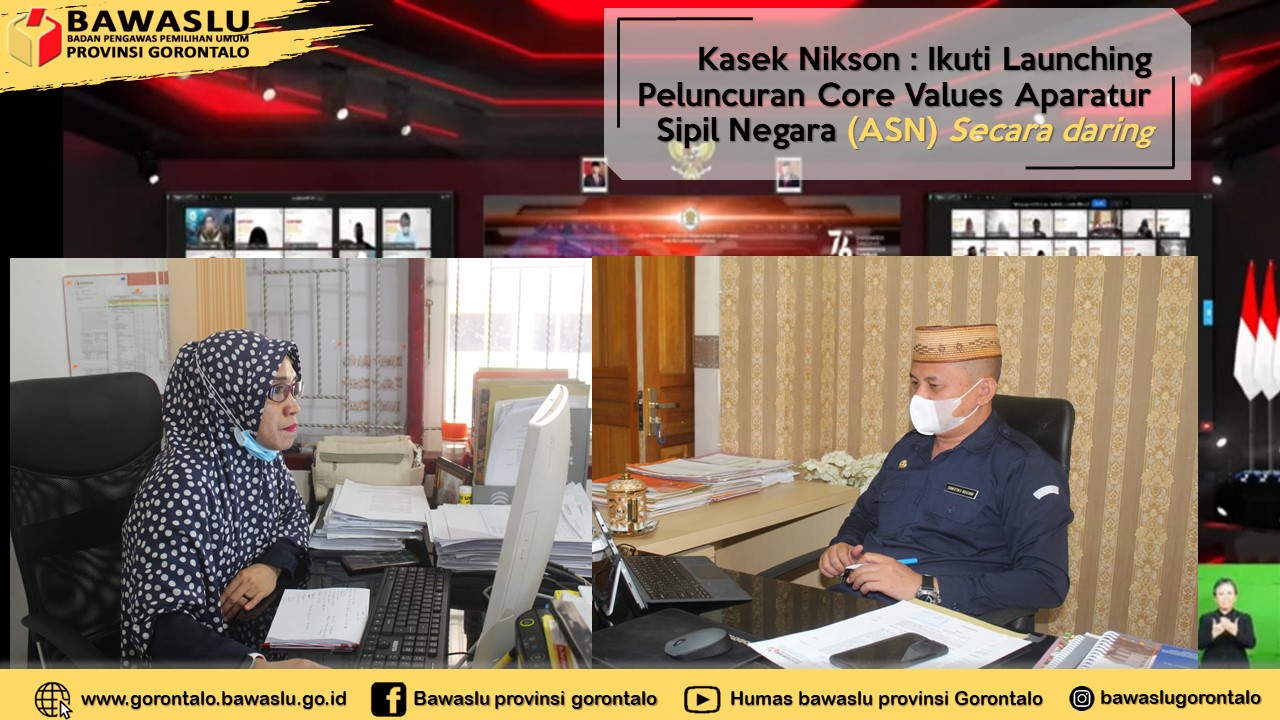 Kasek Nikson : Ikuti Launching Core Values ASN Secara Daring