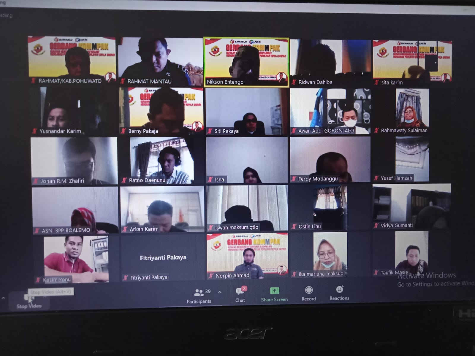 Kasek Nikson pimpin rapat daring peningkatan Kapasitas SDM Kearsipan dan Pengelolaan Keuangan