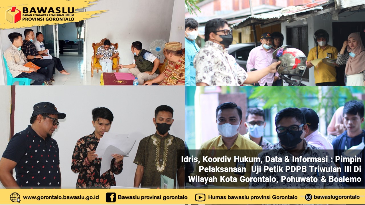 Bawaslu Provinsi dan Kab/Kota kembali Lakukan Uji Petik PDPB