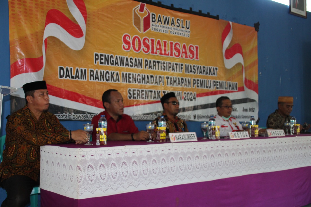 Bawaslu Provinsi Gorontalo Kembali Laksanakan Sosialisasi Pengawasan Partisipatif Masyarakat di Desa Ponelo Gorontalo Utara