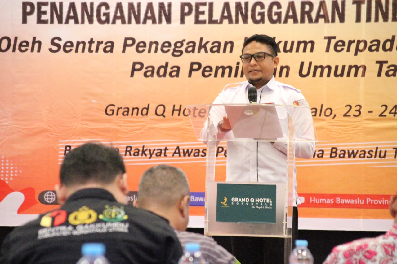 Bawaslu Provinsi Gorontalo Gelar Rakernis Penanganan Pelanggaran Tindak Pidana Pemilu Dengan Sentra Gakkumdu