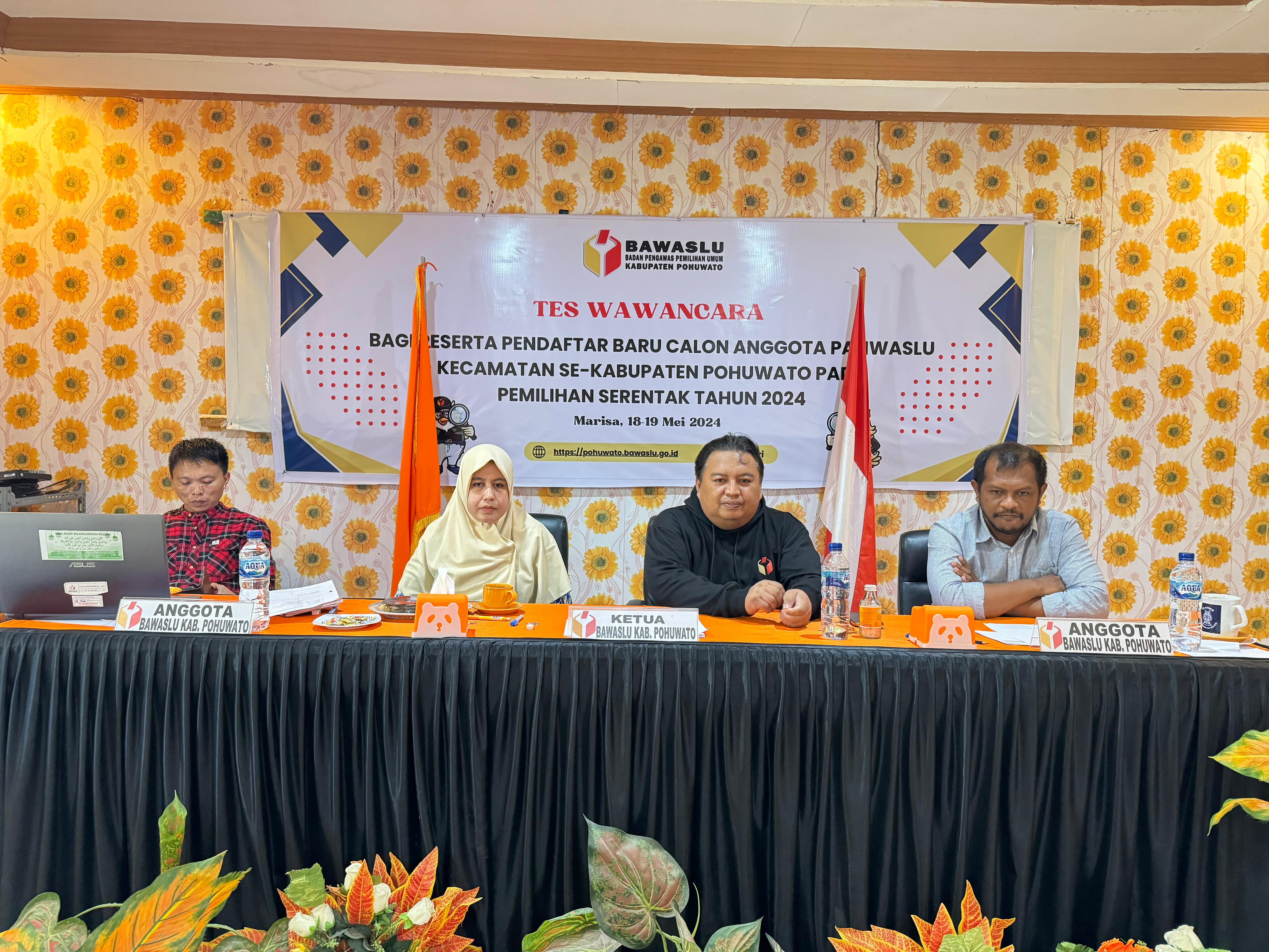 Amin Tinjau Langsung Pelaksanaan Tes Wawancara Calon Anggota Panwaslu Kecamatan