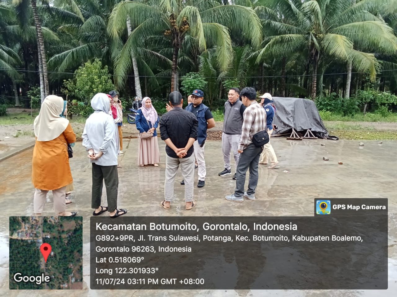 Ketua Bawaslu Gorontalo Tinjau Lokasi Pembangunan TPS untuk PSU di Boalemo