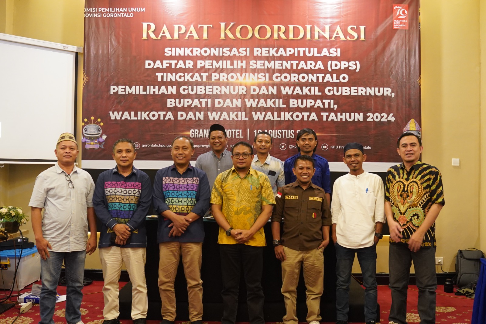 Pastikan Akurasi Data Pemilih : Bawaslu Provinsi Gorontalo Hadiri Rapat Koordinasi Sinkronisasi DPS