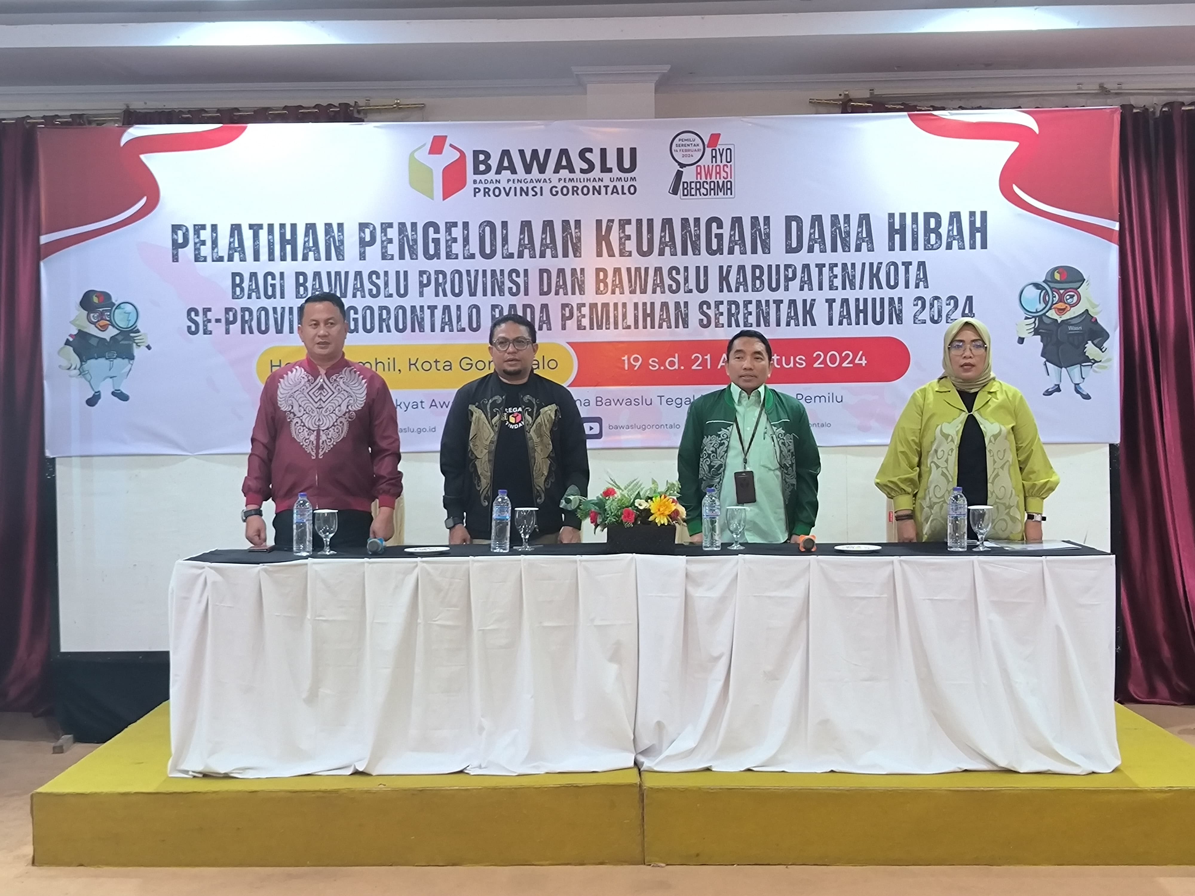 Bawaslu Provinsi Gorontalo Gelar Pelatihan Pengelolaan Keuangan Dana Hibah untuk Pemilihan Serentak 2024