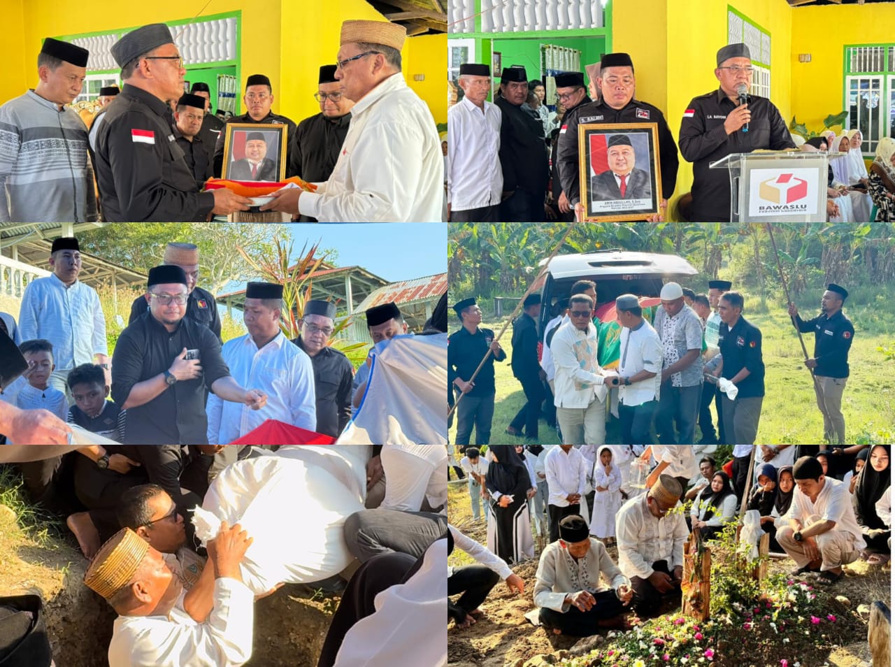 Jenazah Almarhum Amin Abdullah, Anggota Bawaslu Provinsi Gorontalo, Dimakamkan dengan Khidmat