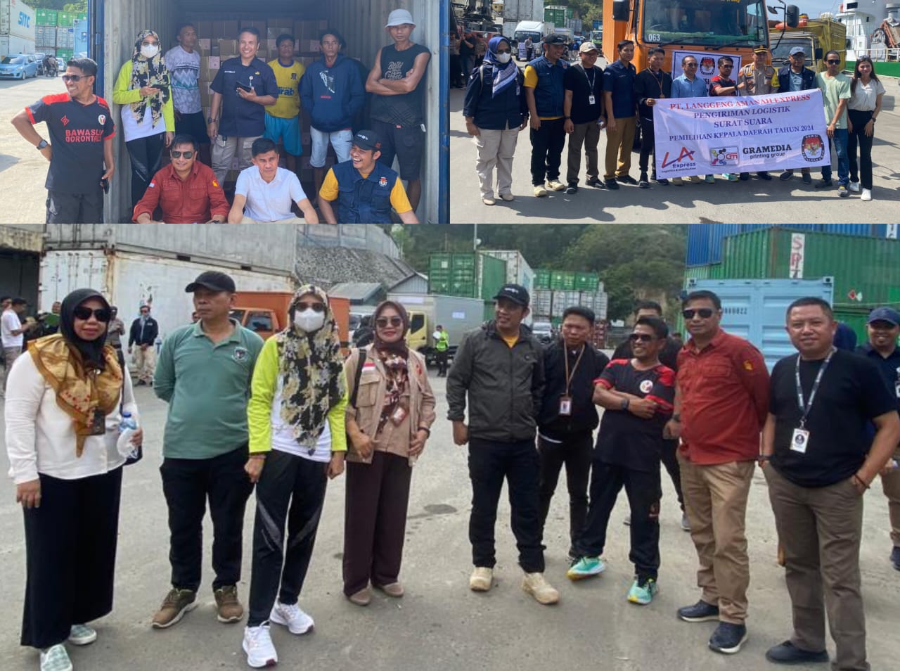 Bawaslu Provinsi Gorontalo Awasi Pembukaan Segel Kontainer Logistik Pemilihan 2024 di Pelabuhan Gorontalo