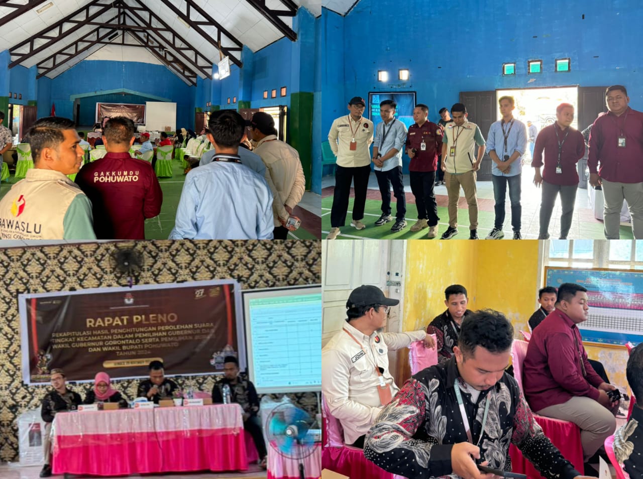 John Hendri Purba Pantau Rekapitulasi Hasil Pemilihan di Kabupaten Pohuwato