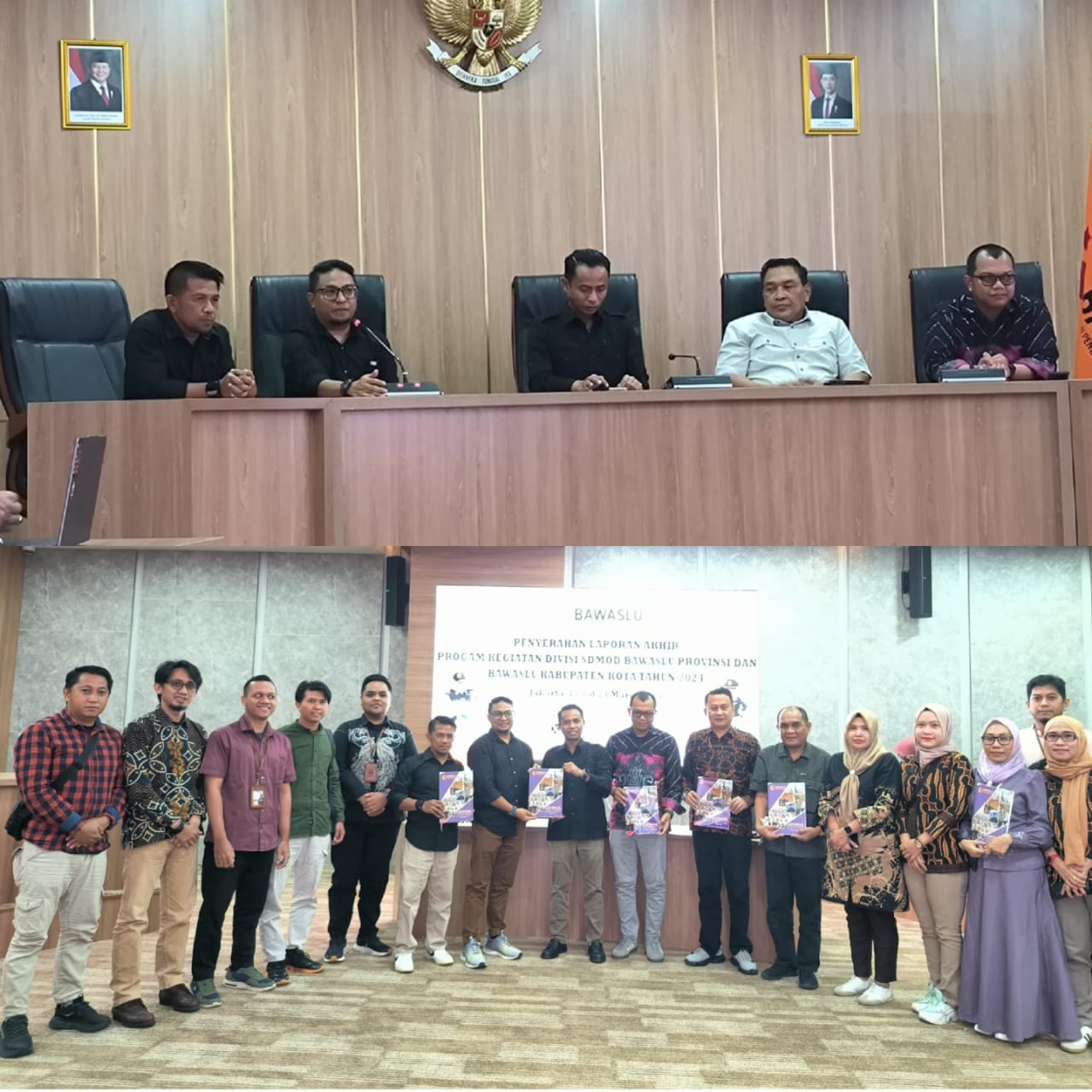 Bawaslu Provinsi Gorontalo Serahkan Laporan Akhir Program Kegiatan Divisi SDMOD Tahun 2024