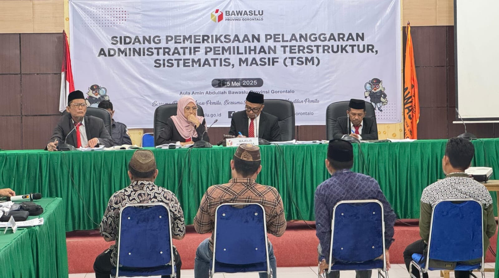 Bawaslu Provinsi Gorontalo Gelar Sidang Pemeriksaan Dugaan Pelanggaran TSM, Agenda Pemeriksaan Bukti dan Saksi