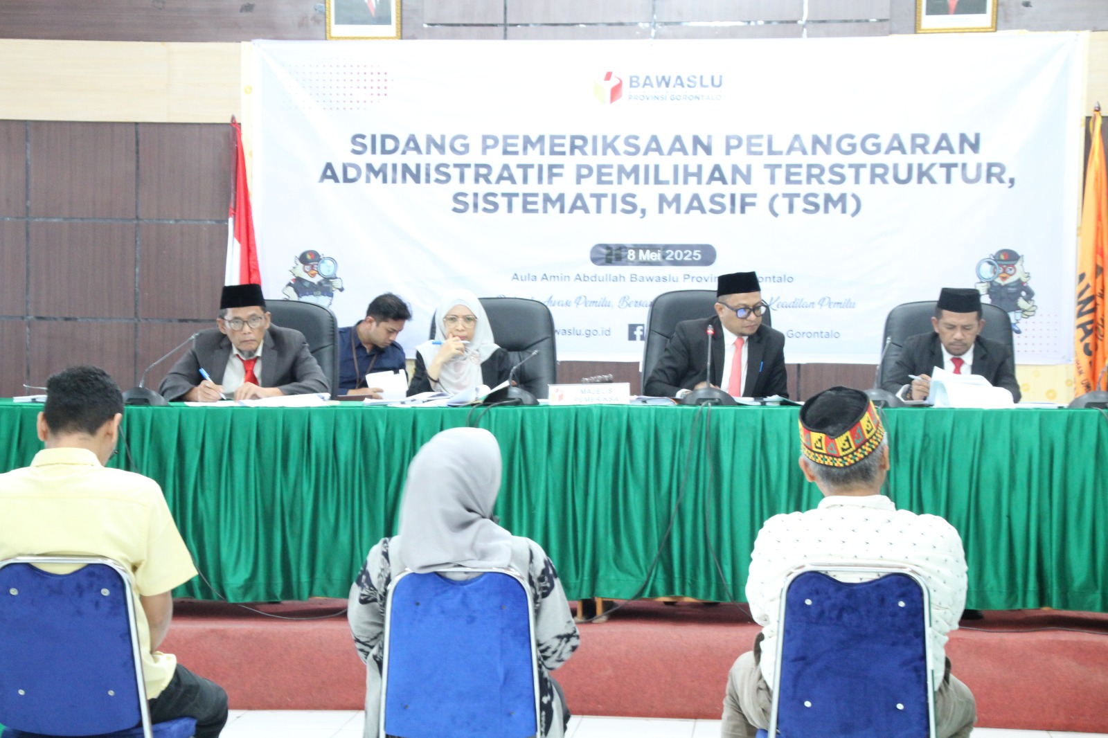Bawaslu Provinsi Gorontalo kembali Gelar Sidang Dugaan Pelanggaran TSM, Agenda Pemeriksaan Saksi Pihak Terlapor