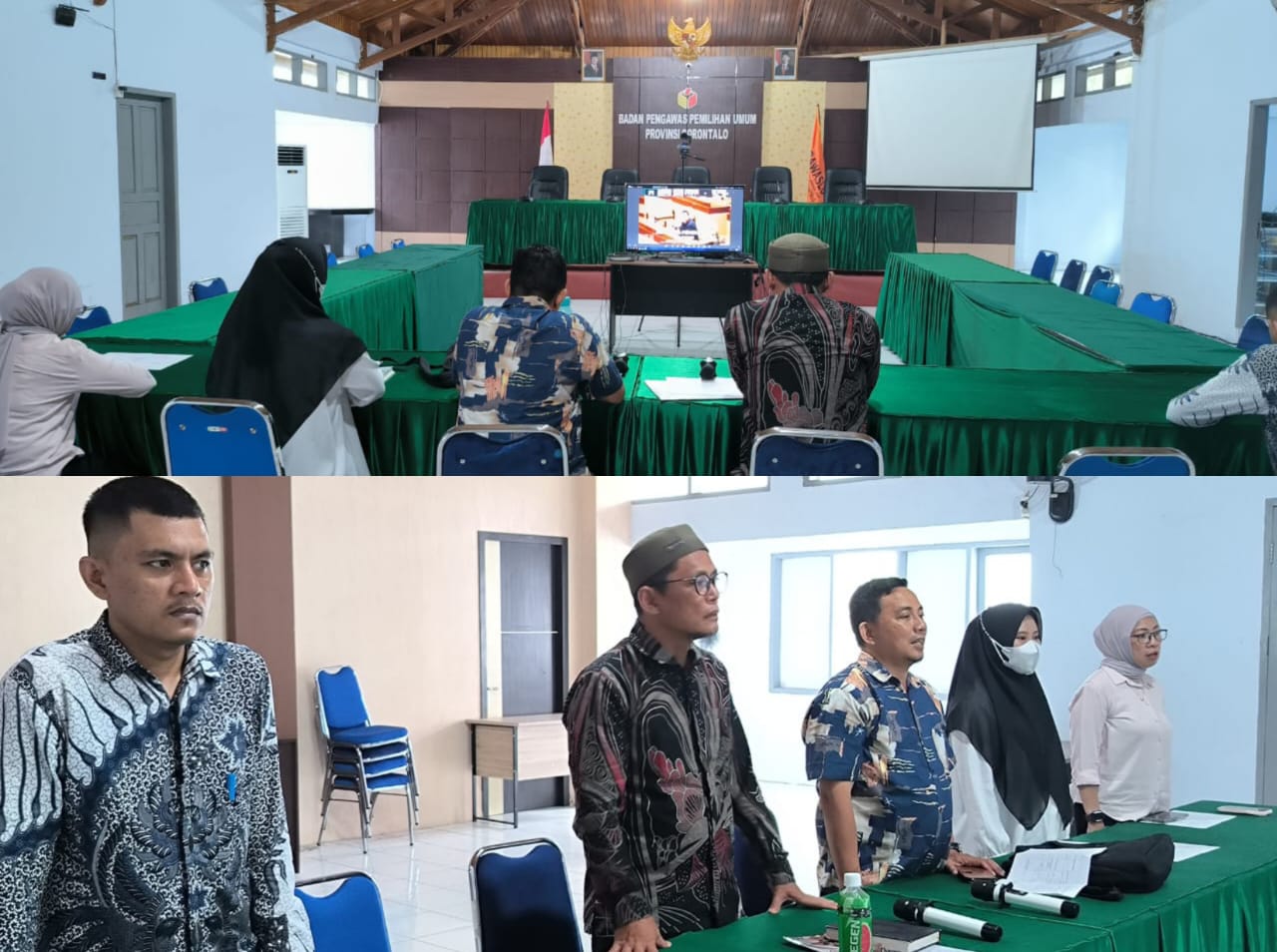 Bawaslu Provinsi Gorontalo Ikuti Rapat Virtual Bawaslu RI Terkait Pengelolaan Barang Dugaan Pelanggaran