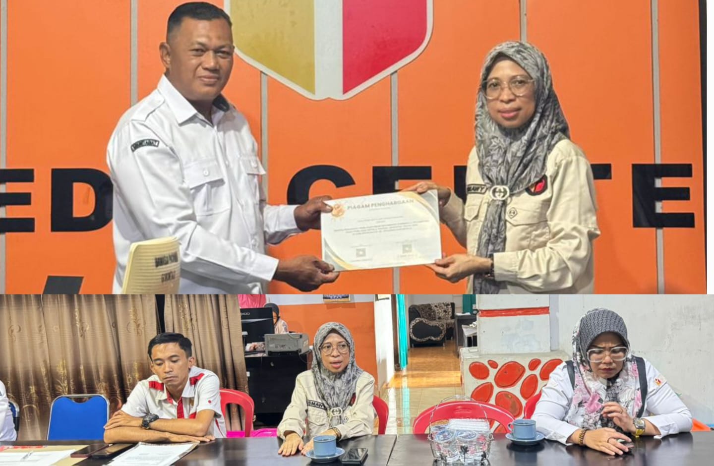 Lismawy Ibrahim Serahkan Penghargaan untuk Panwaslu Adhoc Pemilu dan Pilkada 2024 di Gorontalo UtaraÂ 