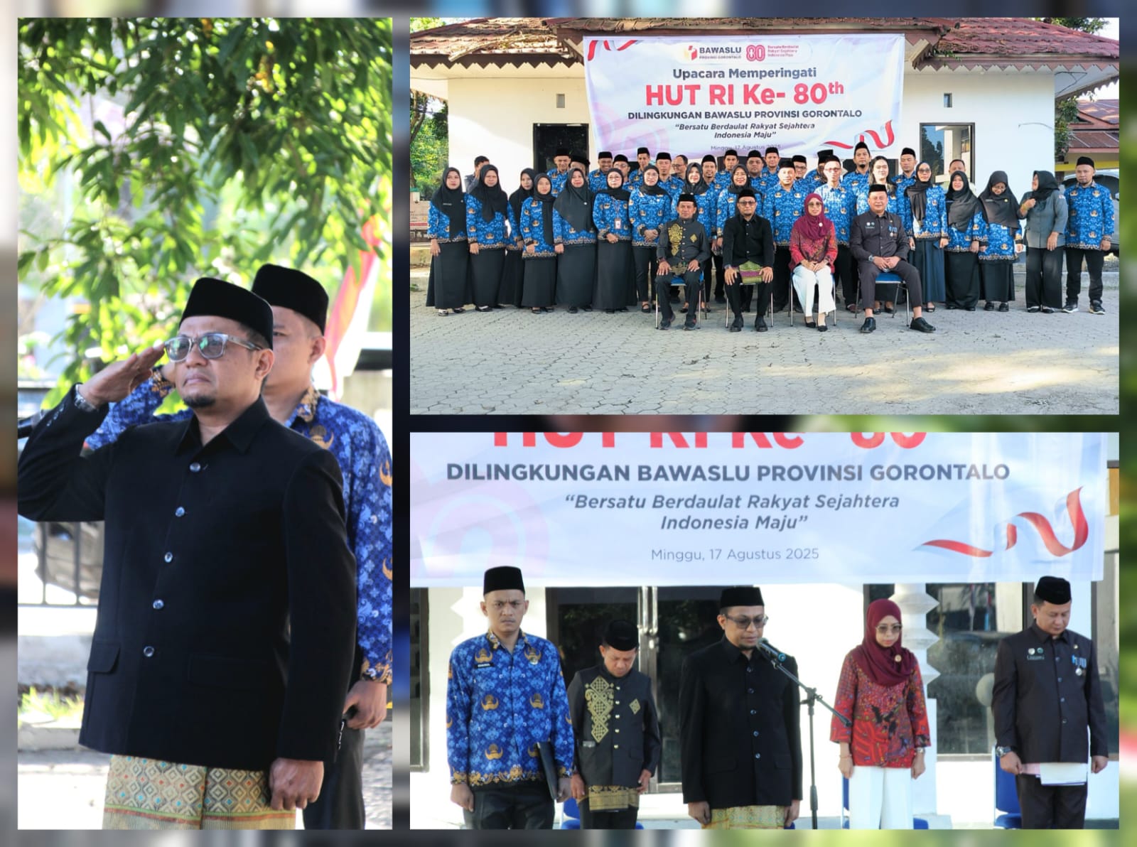 Bawaslu Provinsi Gorontalo Gelar Upacara HUT ke-80 RI: Idris Usuli Ajak Teladani Semangat Para Pahlawan