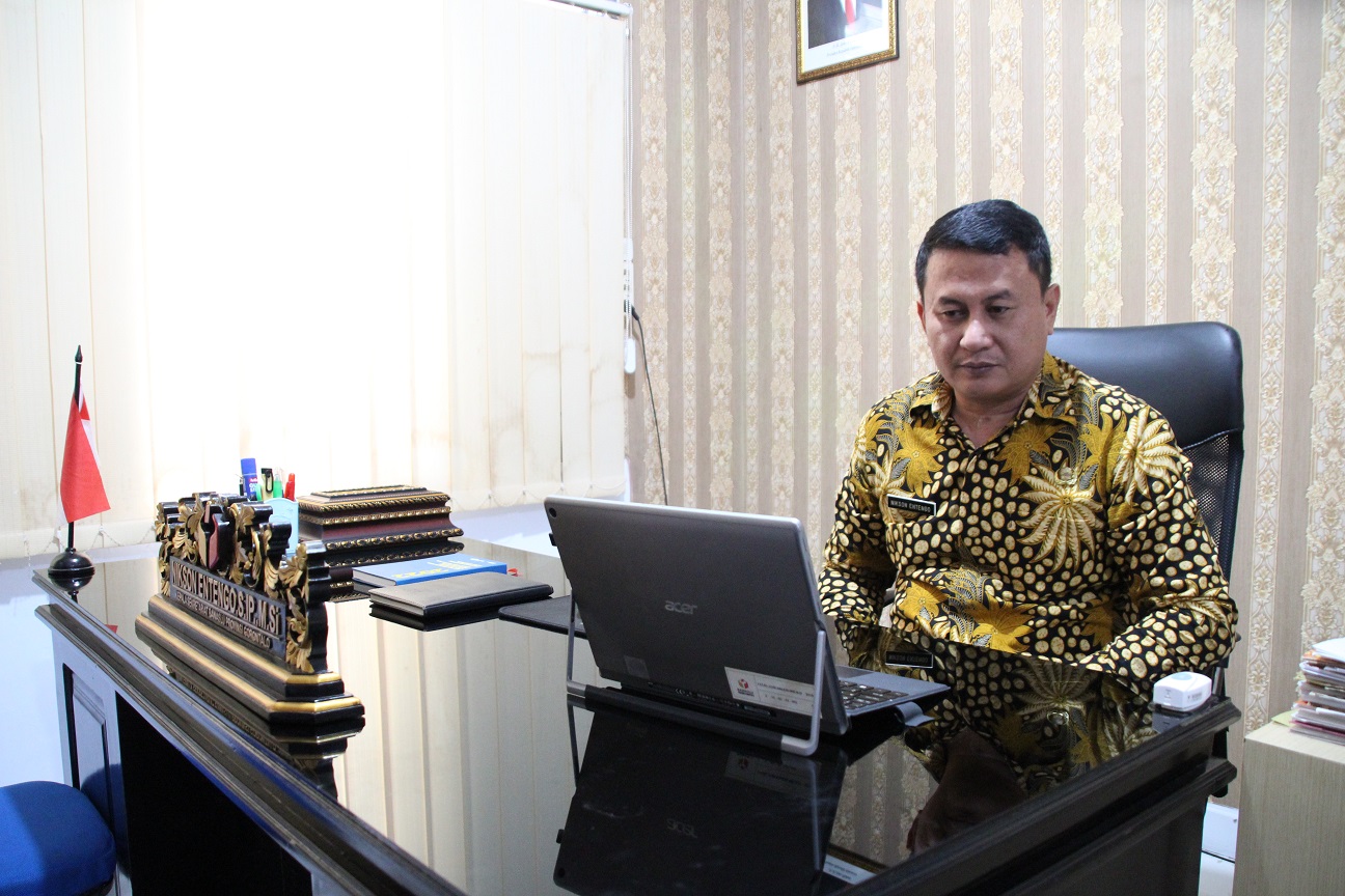 Kasek Bawaslu Provinsi Gorontalo Ikuti Kegiatan Pengumuman Penempatan CPNS Ikatan Dinas (PKN STAN) TA. 2021