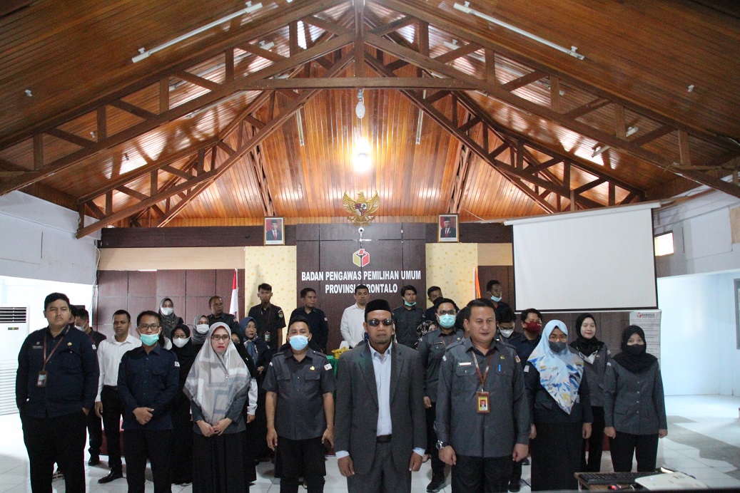 Bawaslu Provinsi Gorontalo Ikuti Apel Siaga Pengawasan Tahapan