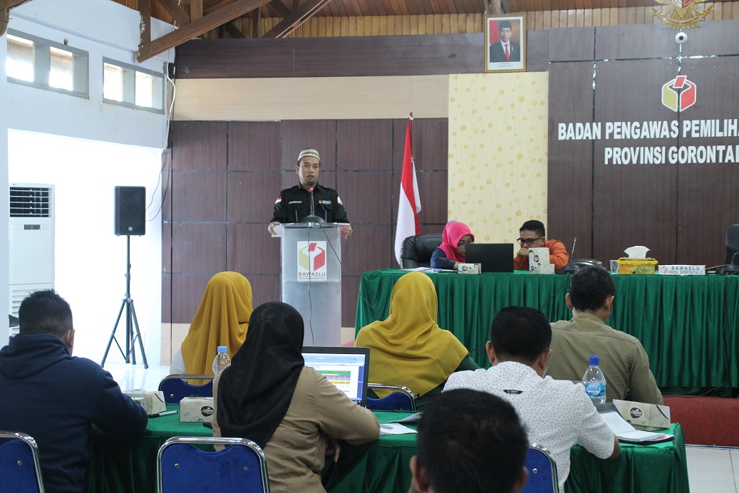 Bawaslu Provinsi Gorontalo Gelar Rapat Pengendalian dan Pemantauan Kegiatan Bersama Bawalu Kabupaten/Kota