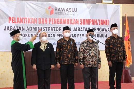 Pasca Pelantikan Pejabat Bawaslu Boalemo , Amin : Dorong 3 Kabupaten Jadi UKM
