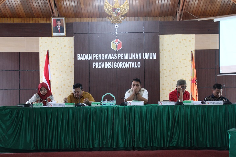 Bawaslu Provinsi Gorontalo Gelar Rakor Vermin Perbaikan Pencalonan Perseorangan Peserta Pemilu DPD